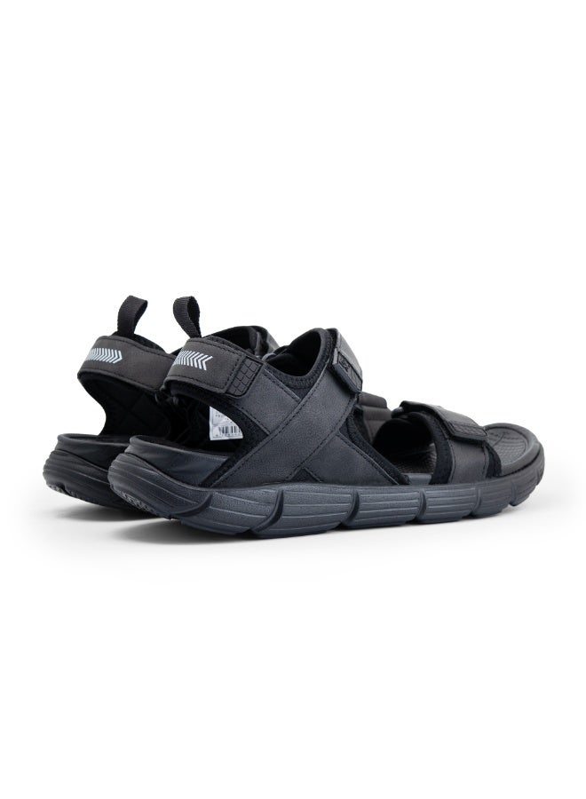 Puca Sandals For Men | Comfortable Men's Sandals | Hexa-Flow Outsole | Velcro | Fuze Black - Image 3
