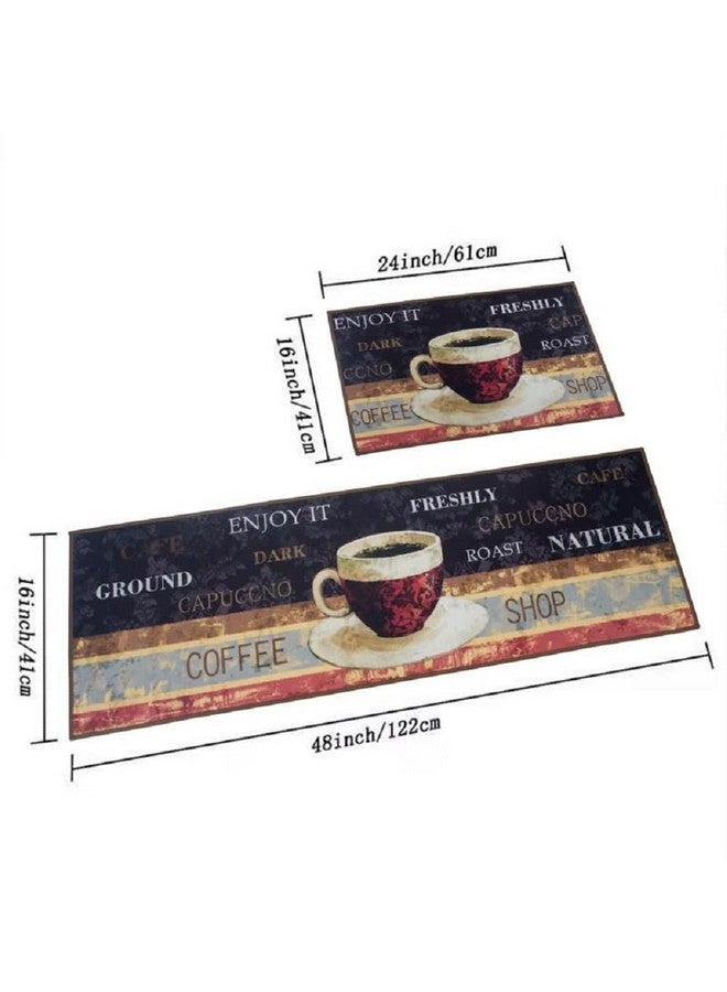 Home-Cloud حصيرة مطبخ HomeCloud مضادة للانزلاق، ناعمة، قابلة للغسل، مطبوعة، مصممة، للأرضية، المطبخ، الغرفة (6 مم سمك)(41 × 122 سم 41 × 61 سم) / كوب أحمر - Image 3