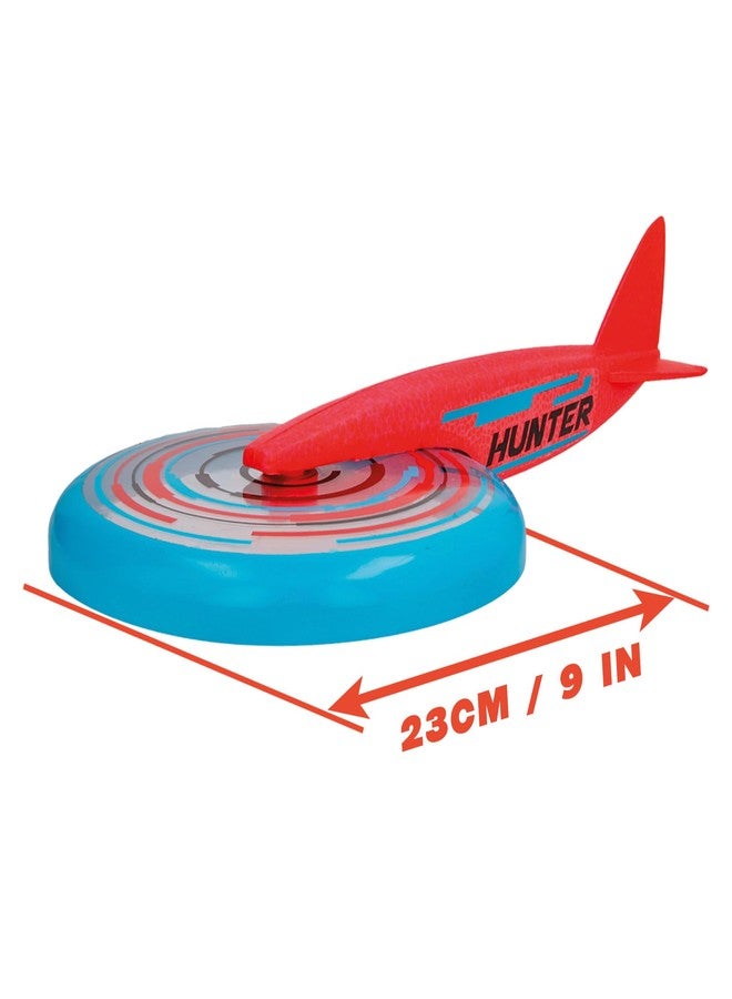 IMC Toys Jet Disc Hunter - 9" Disc and Plane Glider Tail, Great Outdoor Play, Easy to Throw and Catch, for Kids 6 and Up - Blue - Image 4