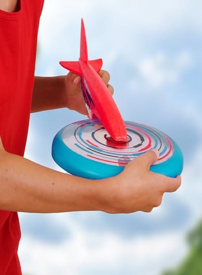 IMC Toys Jet Disc Hunter - 9" Disc and Plane Glider Tail, Great Outdoor Play, Easy to Throw and Catch, for Kids 6 and Up - Blue - Image 3