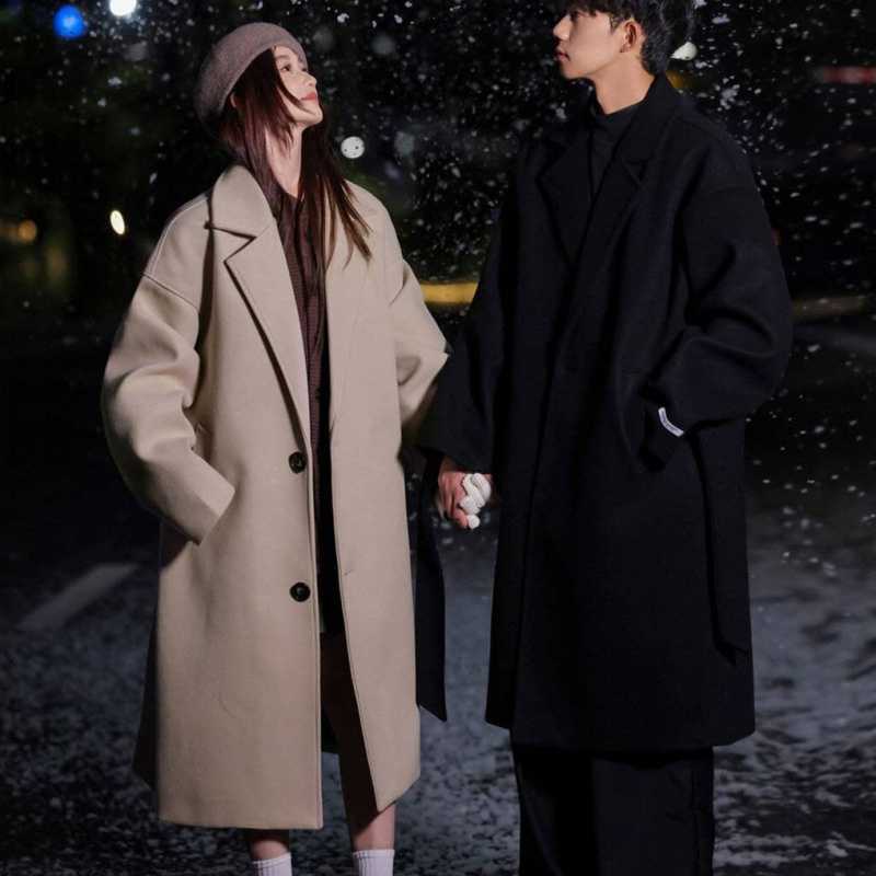 Hong Kong-Style Mid-Length Woolen Coat For Boys Autumn British-Style Duffy Handsome Woolen Coat High-End Knee-Over Trenchcoat For Men - Image 5