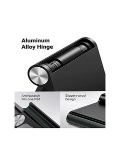X spring Desk Cell Phone Stand Office Phone Holder Foldable Mobile Phone Stand Portable Desktop Phone Stand Phone Holder For Desk Compatible With 4 To 7.9 Inch Smartphones And Tablets  - Image 2