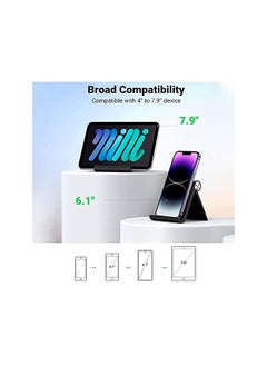 X spring Desk Cell Phone Stand Office Phone Holder Foldable Mobile Phone Stand Portable Desktop Phone Stand Phone Holder For Desk Compatible With 4 To 7.9 Inch Smartphones And Tablets  - Image 4