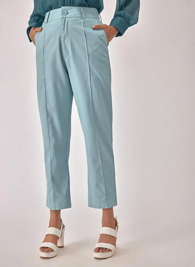 The Label Life The Label Life Women's Ankle Trousers - Sky Blue