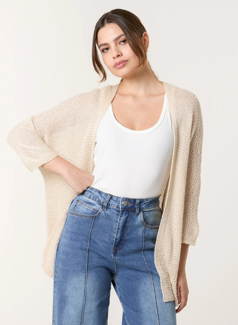 Blue Vanilla Pointelle Knit Cardigan