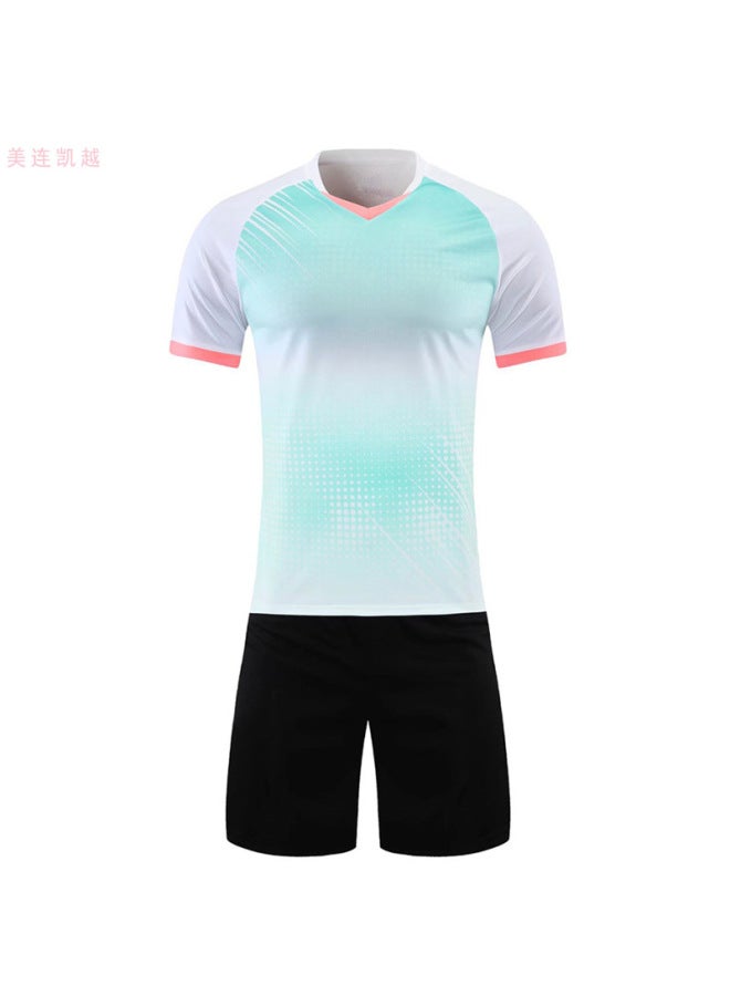 White 110 Suit Short Sleeve Football Jersey - Image 1
