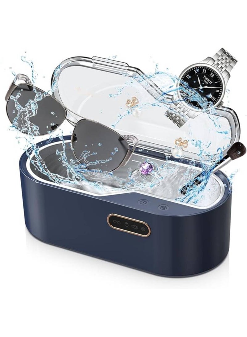 AROAQ Ultrasonic Jewelry Cleaner 360 Degree Glasses Cleaner 4 Time Modes Portable Electronic Cleaner Machine for Ring Glasses Retainer All Silver/Gold Jewelry - Image 1