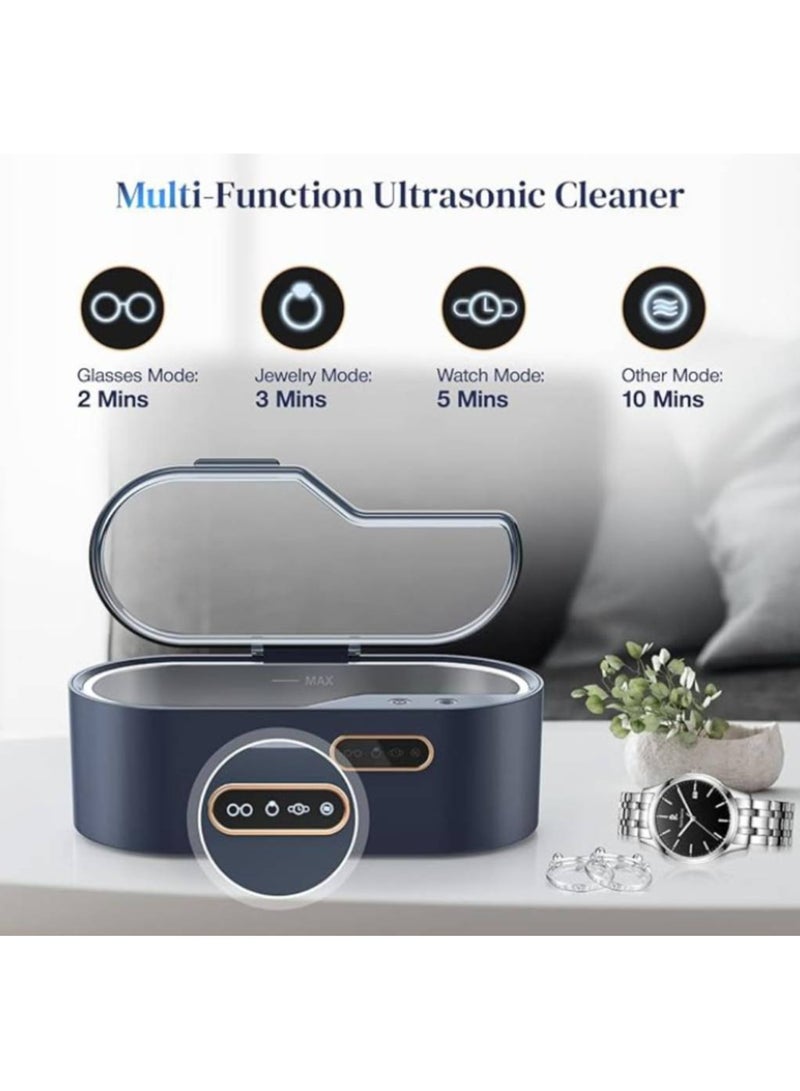 AROAQ Ultrasonic Jewelry Cleaner 360 Degree Glasses Cleaner 4 Time Modes Portable Electronic Cleaner Machine for Ring Glasses Retainer All Silver/Gold Jewelry - Image 2