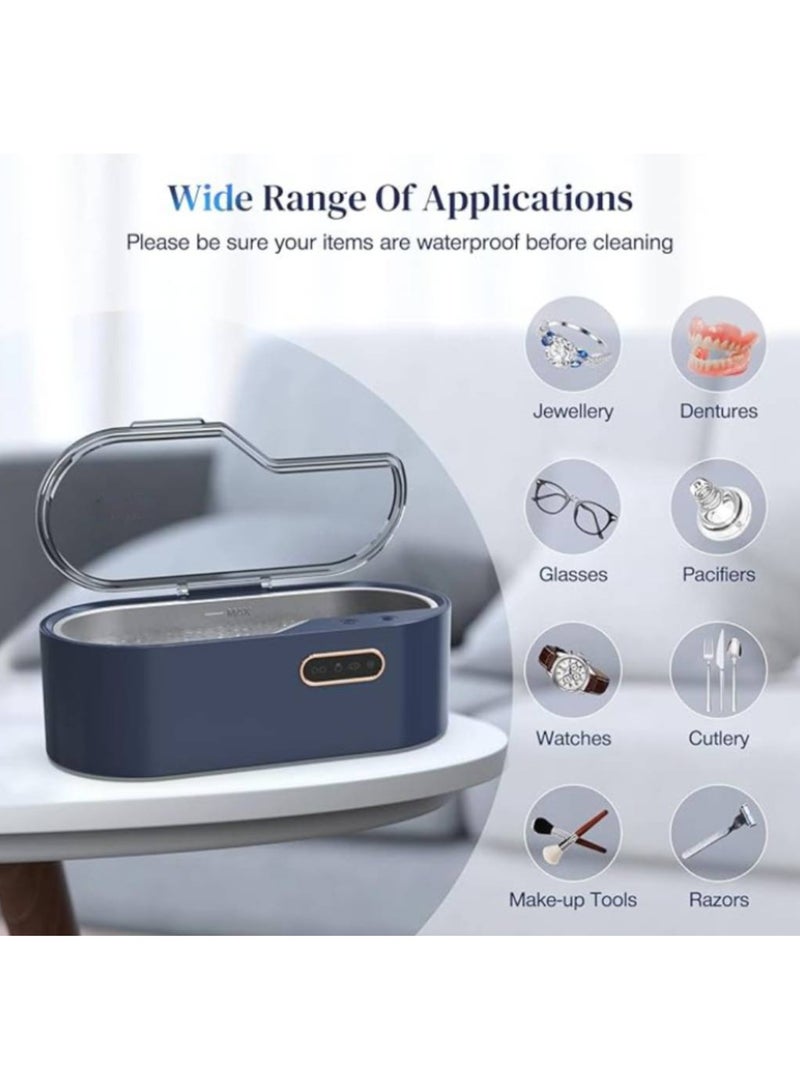 AROAQ Ultrasonic Jewelry Cleaner 360 Degree Glasses Cleaner 4 Time Modes Portable Electronic Cleaner Machine for Ring Glasses Retainer All Silver/Gold Jewelry - Image 4