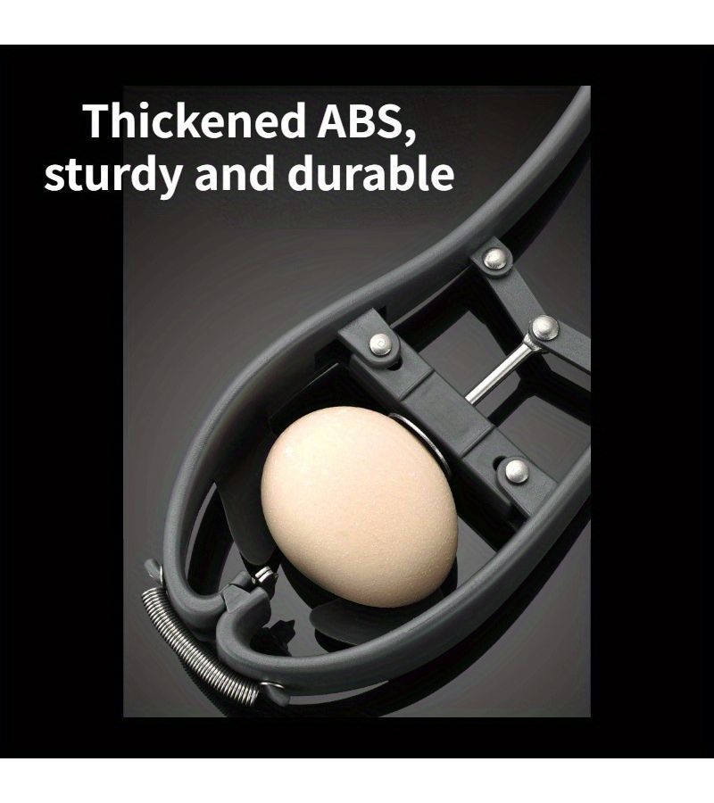 1 Pcs Dark Gray Stainless Steel Egg Opener Separator 2 In 1 Kitchen Multifunctional Gadget - Image 2