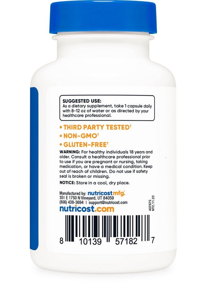 Nutricost L-Methylfolate 15mg، 120 كبسولة (5-MTHF) - نباتي، غير معدّل وراثيًا، خالٍ من الجلوتين - Image 4