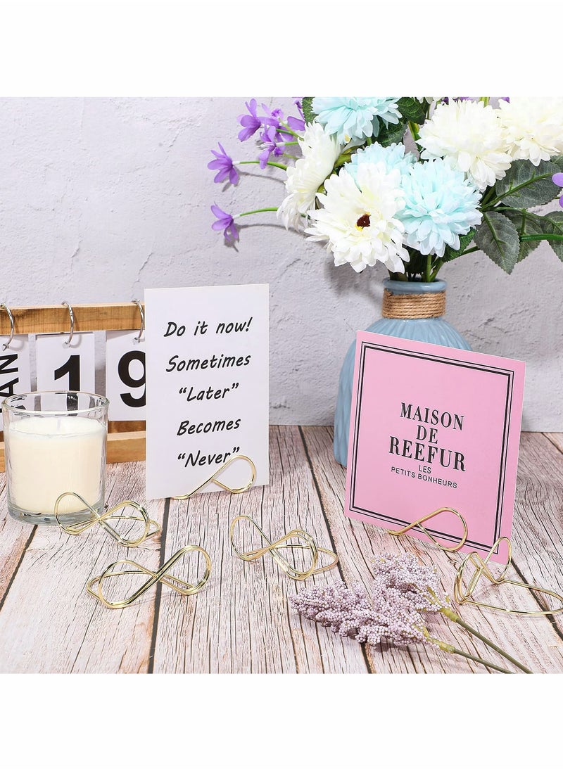 Excefore - Bow Shape Table Number Holder Stands Place Card Holder Metal Table Number Stands Name Setting Place Card Holders for Wedding Party Number Paper Menu 10 Pieces - Image 1