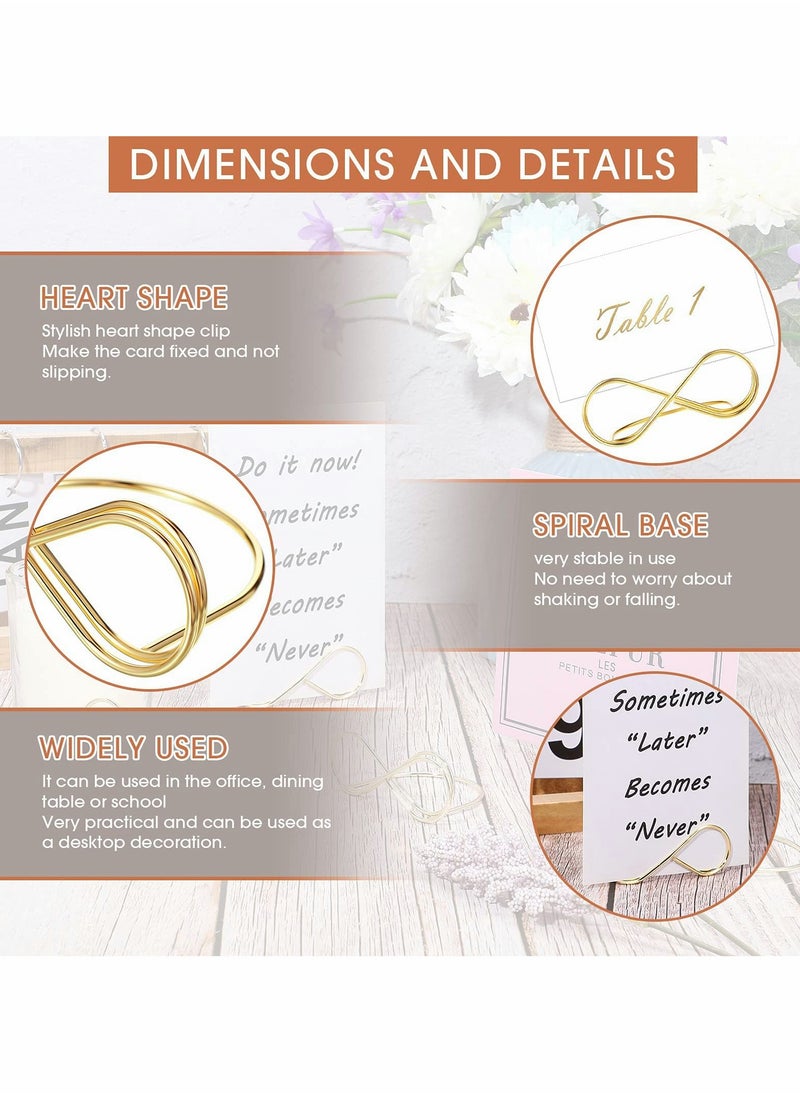 Excefore - Bow Shape Table Number Holder Stands Place Card Holder Metal Table Number Stands Name Setting Place Card Holders for Wedding Party Number Paper Menu 10 Pieces - Image 1