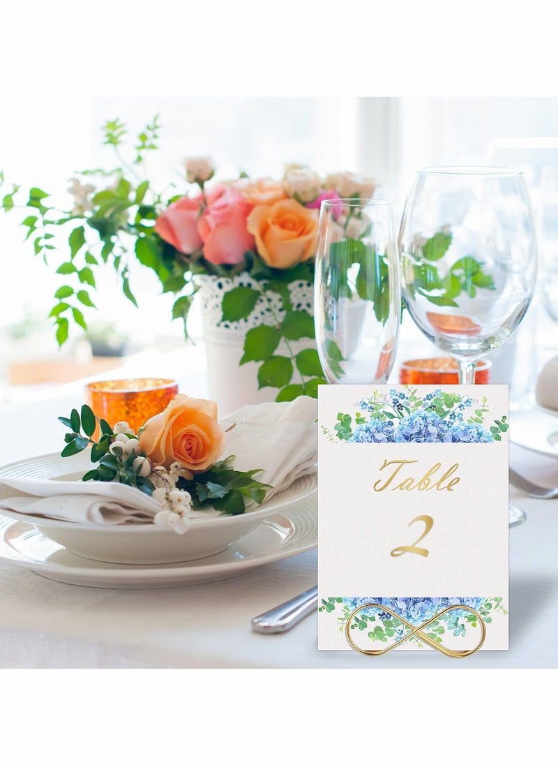 Excefore - Bow Shape Table Number Holder Stands Place Card Holder Metal Table Number Stands Name Setting Place Card Holders for Wedding Party Number Paper Menu 10 Pieces - Image 1