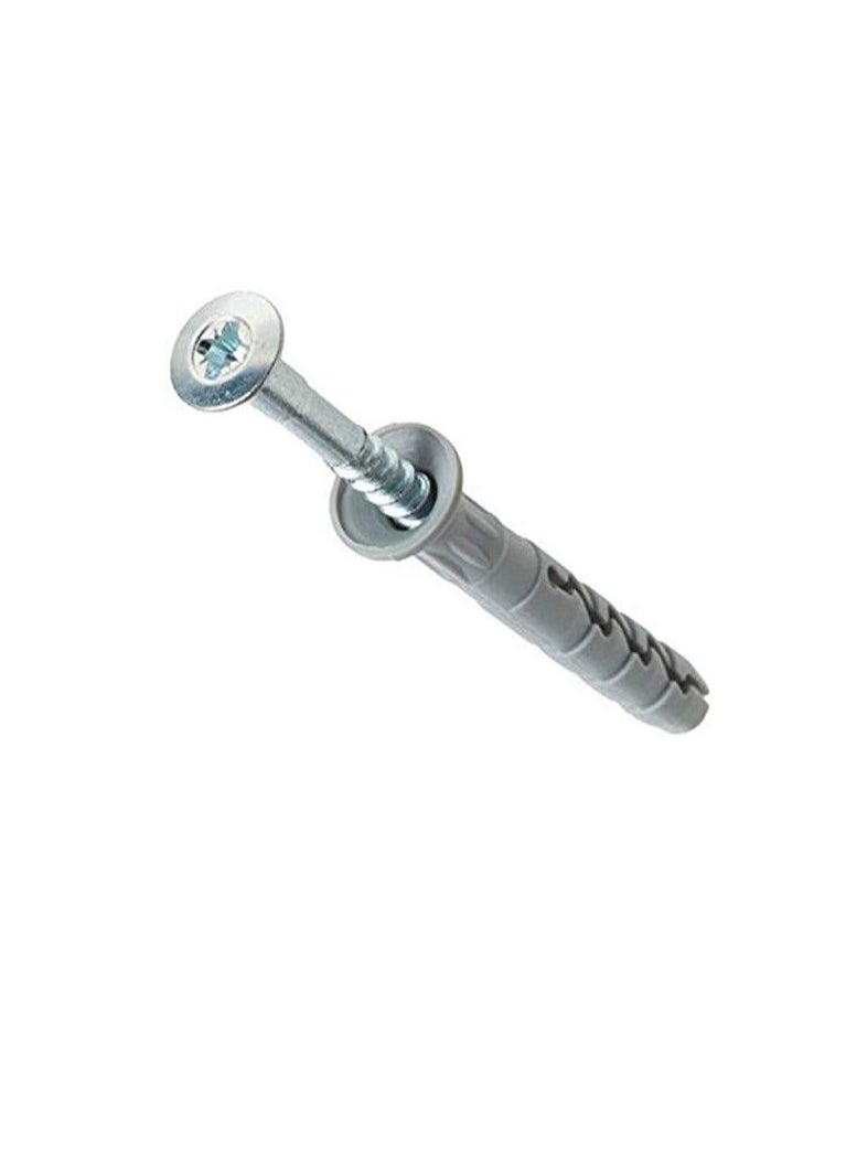 Ambersil Rawlplug R-FX-N-06L040 Nylon Hammer Fixing Screw Countersunk Head with Fisher - 6x40mm -100 Nos  - Image 3
