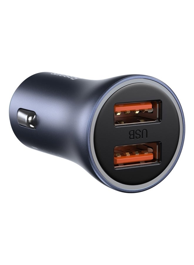بيسوس شاحن ومحول سريع الشحن للسيارة بمنفذي USB بتقنية الشحن السريع QC 3.0 بقدرة 40 وات لهاتف آيفون 13 برو/ 13 برو ماكس/ 13/ 13 ميني/ 12 برو ماكس/ 11 برو ماكس وأجهزة آي باد الجديدة 9 وميني 6 وجالاكسي S20 وS10 وما إلى ذلك - Image 1