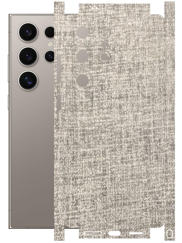 AtOdds Mobile Skin Sticker Wrap | Compatible for Samsung S25 Ultra (5G)| Scratchproof Matte Finish | Full Coverage for All Sides & Camera Protection (Fabric) - Image 1