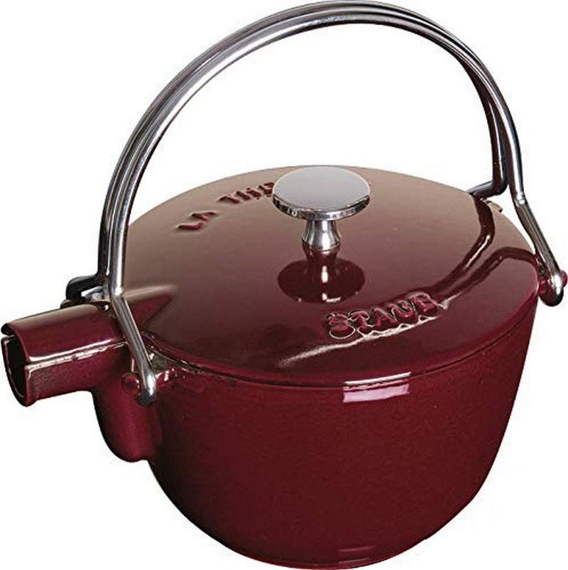 STAUB 1004034 Cast Iron Tea Pot Grenadine Red