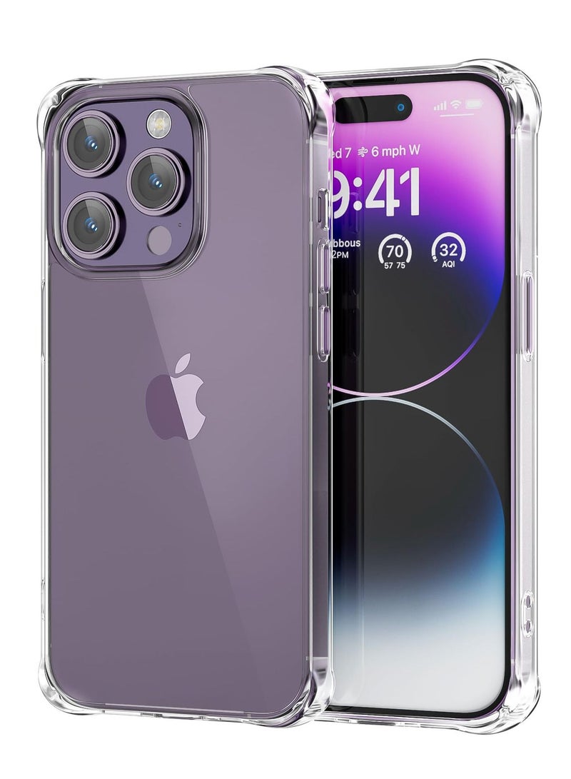 BORTONY iPhone 14 Pro Max Cover 6.7 inch Crystal Clear Anti Yellow Anti Scratch with 4 Corner Bumper Shockproof Protective Case - Image 1
