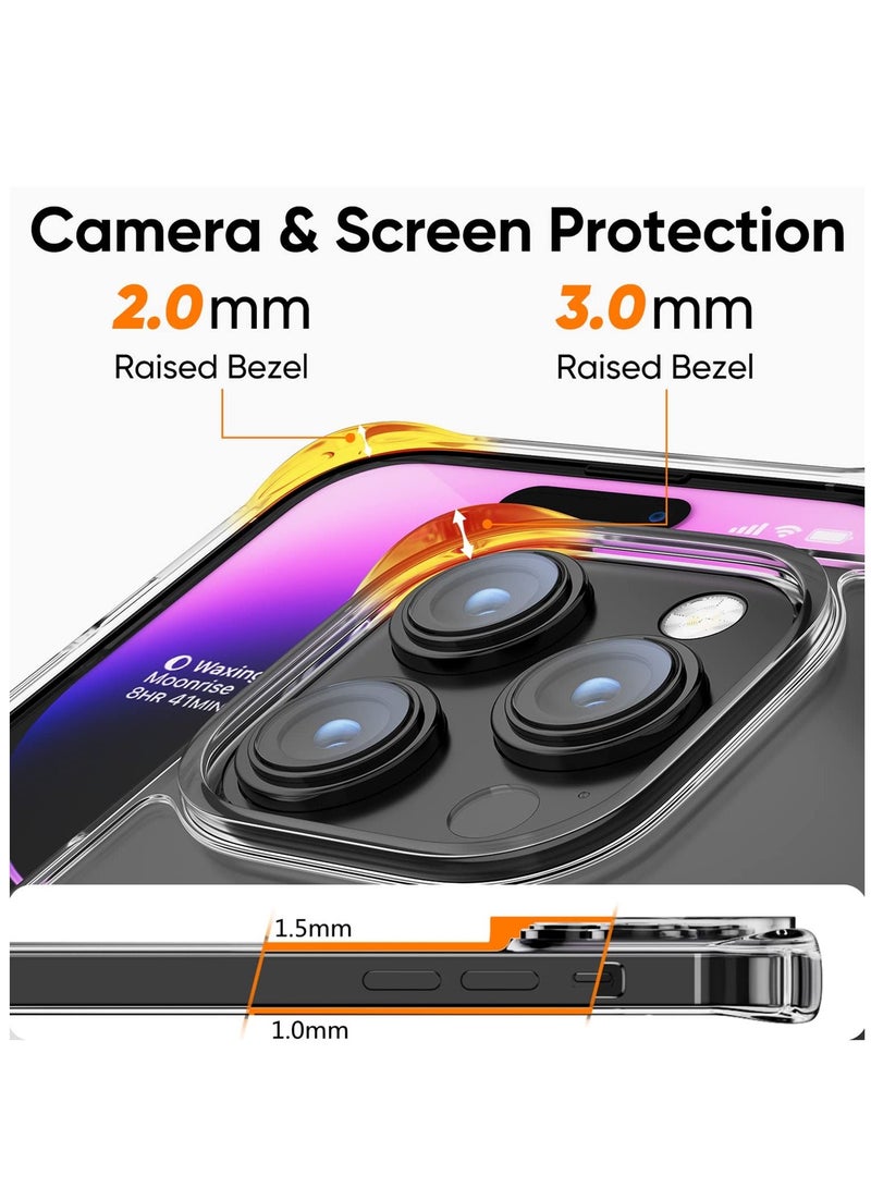 BORTONY iPhone 14 Pro Max Cover 6.7 inch Crystal Clear Anti Yellow Anti Scratch with 4 Corner Bumper Shockproof Protective Case - Image 5