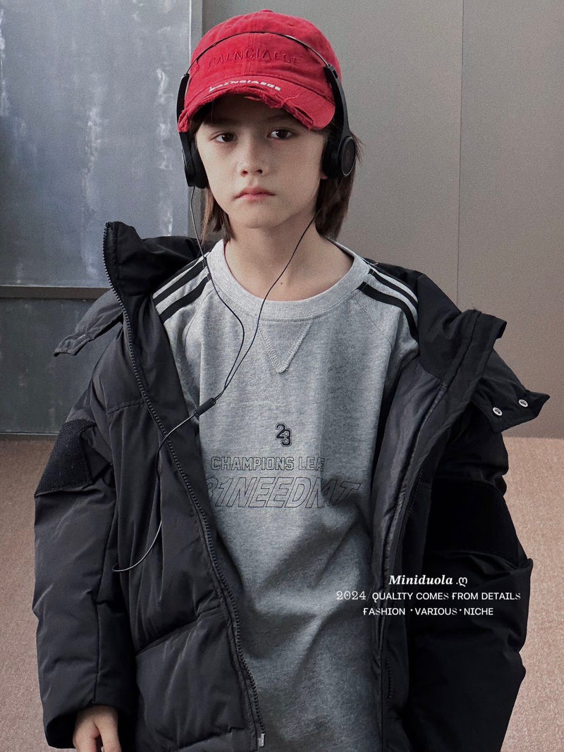 2025 Autumn/Winter Korean Style Children'S Cold-Proof Clothing Versatile Double-Shoulder Magic Tape Thickened Warm Outer Down Cotton Korean Style Children'S Wear - Image 5