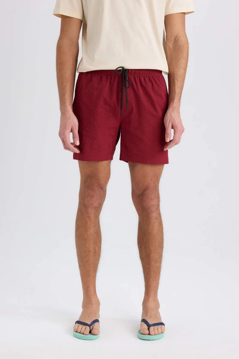 Defacto  Mesh Lined Short Length Swim Shorts for Men | Best Price UAE