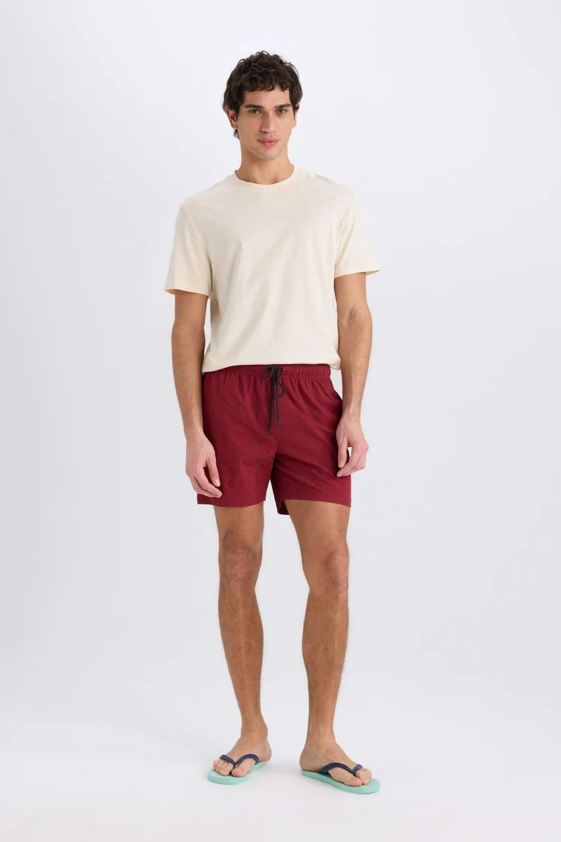 Defacto  Mesh Lined Short Length Swim Shorts for Men | Best Price UAE