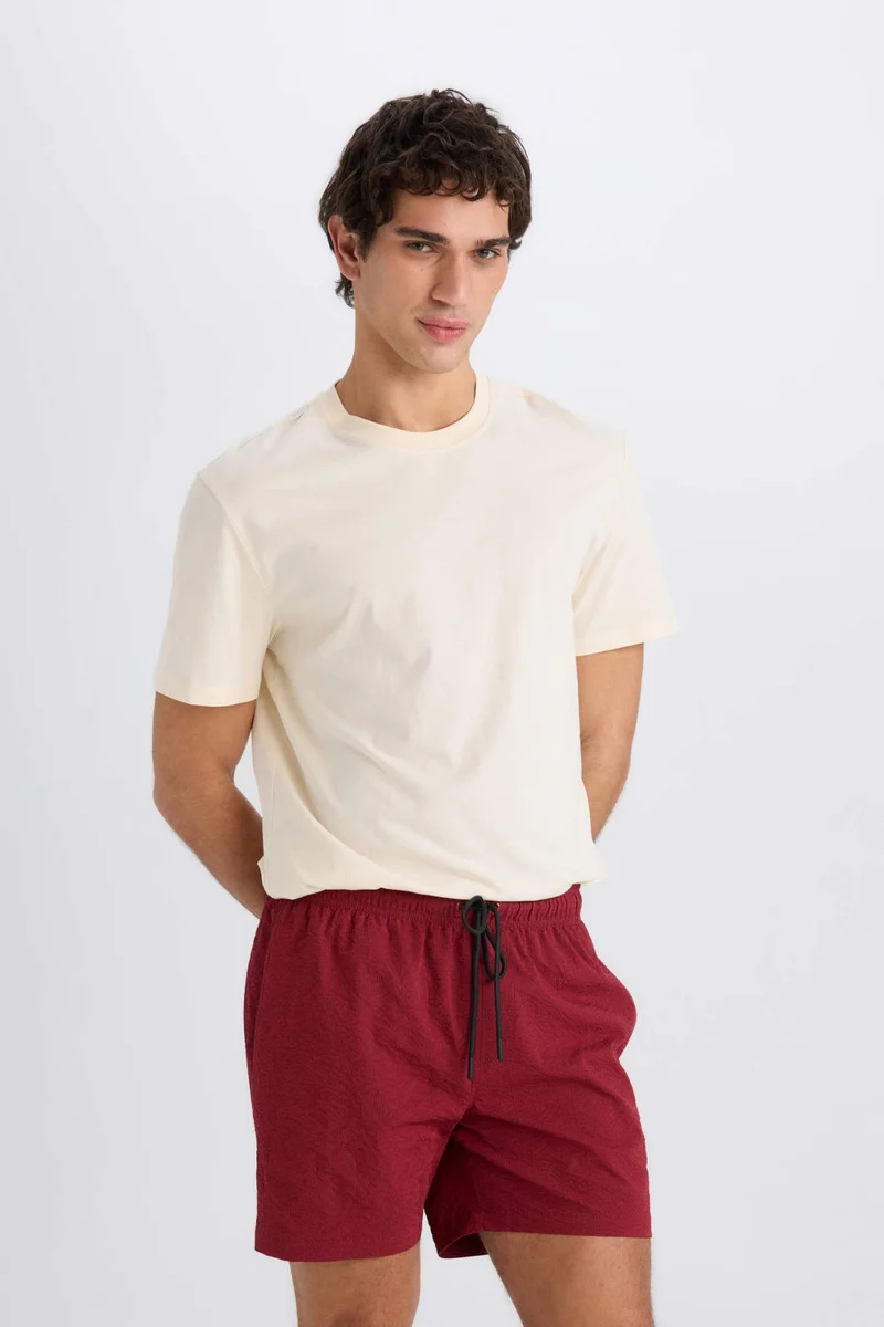 Defacto  Mesh Lined Short Length Swim Shorts for Men | Best Price UAE