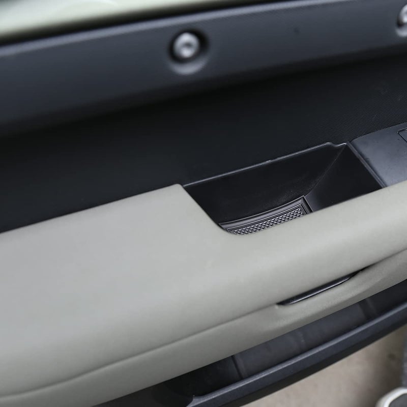 YIWANG ABS Blcak Car Door Storage Box Phone Tray Accessories For Land Rover Defender 90 110 2020-2022 - Image 4