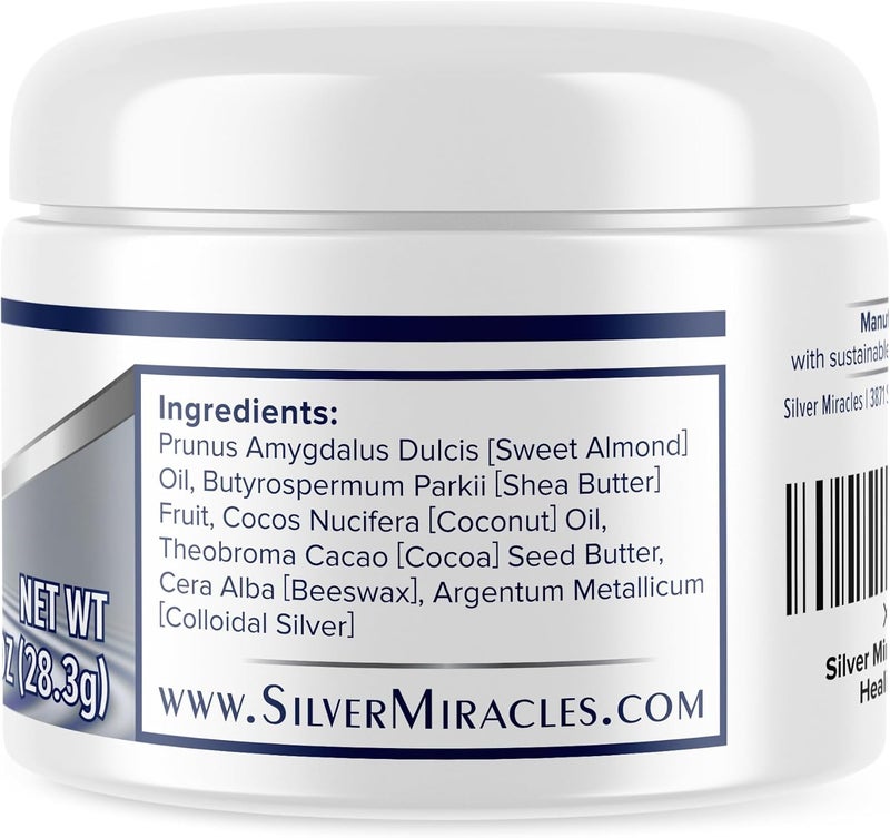 Silver Miracles Colloidal Silver Healing Salve - Unscented Skin Balm with 99.999% Pure Silver - Image 3