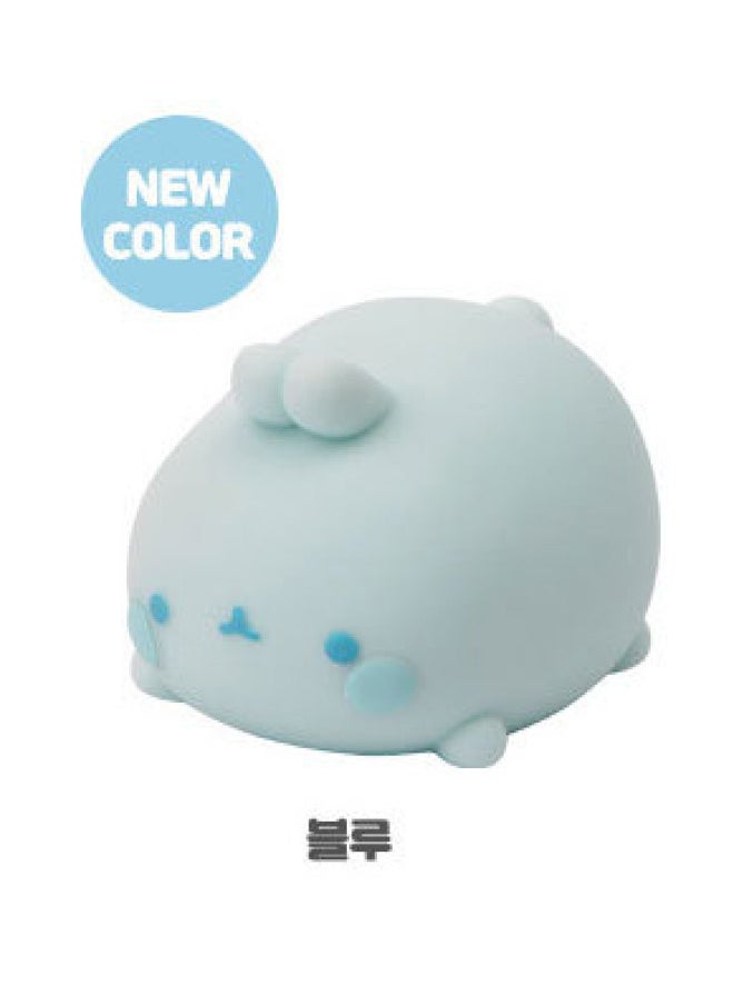 韩国迷你玩偶萌萌的小兔子型趴姿软胶减压发泄手办-颜色:蓝色  - Image 1