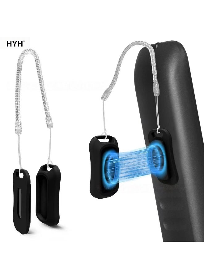 HYH Magnetic Remote Control Holder with Anti-Lost Cord, Strong Adhesive Wall Mount Hook for TV/AC Remotes, Universal Remote Control Organizer with Suction Cup & Magnetic Adsorption - Image 1