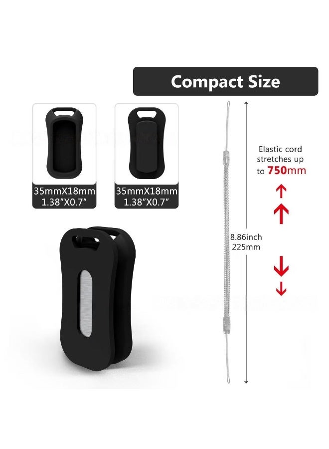 HYH Magnetic Remote Control Holder with Anti-Lost Cord, Strong Adhesive Wall Mount Hook for TV/AC Remotes, Universal Remote Control Organizer with Suction Cup & Magnetic Adsorption - Image 4