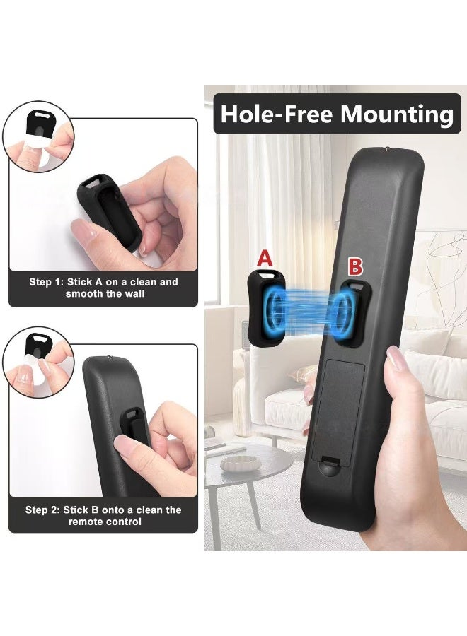 HYH Magnetic Remote Control Holder with Anti-Lost Cord, Strong Adhesive Wall Mount Hook for TV/AC Remotes, Universal Remote Control Organizer with Suction Cup & Magnetic Adsorption - Image 5