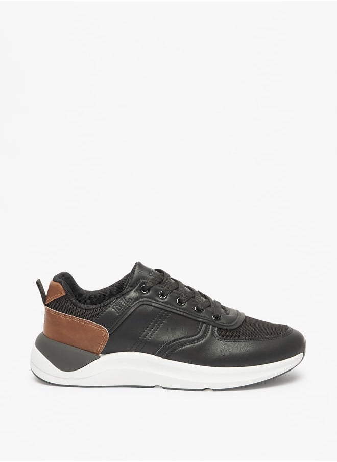 LBL by Shoexpress Men's Panelled Sneakers with Lace-Up Closure  - Image 3