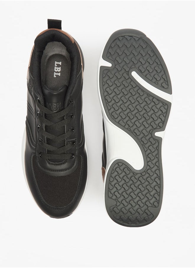 LBL by Shoexpress Men's Panelled Sneakers with Lace-Up Closure  - Image 4