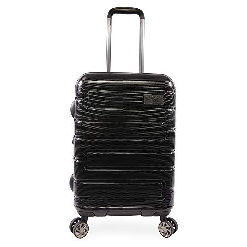 ORIGINAL PENGUIN Crimson 21" Hardside Carry-on Spinner Luggage, Telescoping Handles, Black, One Size - Image 1