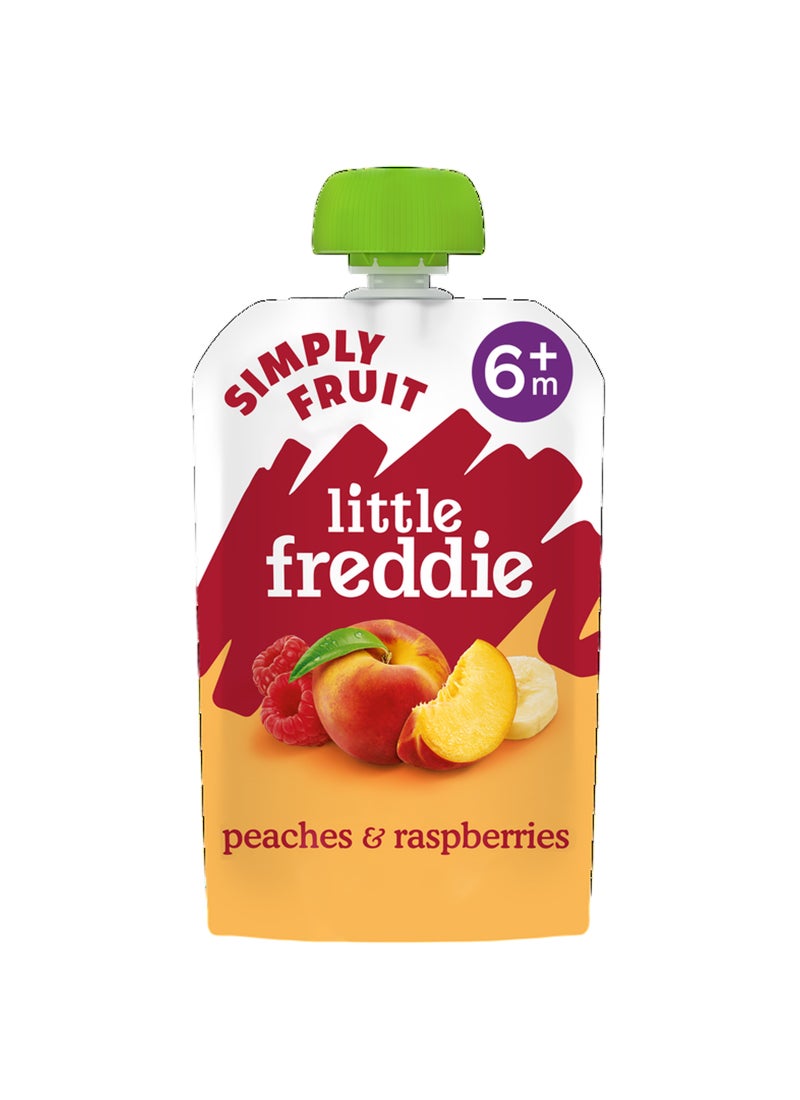 Little Freddie Organic Vibrant Peaches & Raspberries Puree  (6+ Months) 100g - Image 1