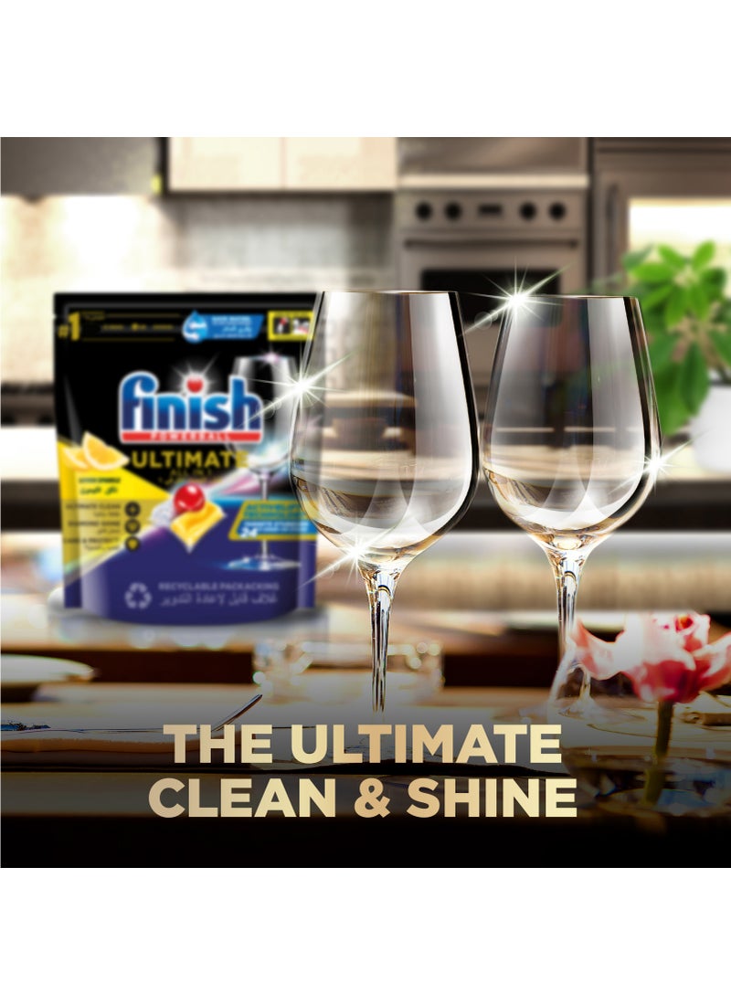 Finish Powerball Ultimate All In 1 Dishwasher Detergent Tablets Lemon Sparkle - Image 3