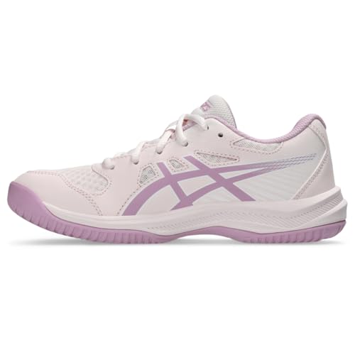 ASICS Kid's Upcourt 6 Grade School Volleyball Shoes, 1, Pale Pink/Light UBE - Image 4