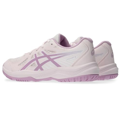 ASICS Kid's Upcourt 6 Grade School Volleyball Shoes, 1, Pale Pink/Light UBE - Image 3