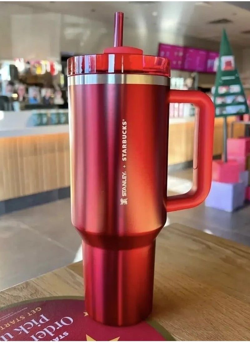Stanley - Stanley Quencher Stainless Steel Vacuum Insulated Tumbler with Lid and Straw for Water, Iced Tea or Coffee, Smoothie and More, 40 oz - Image 1