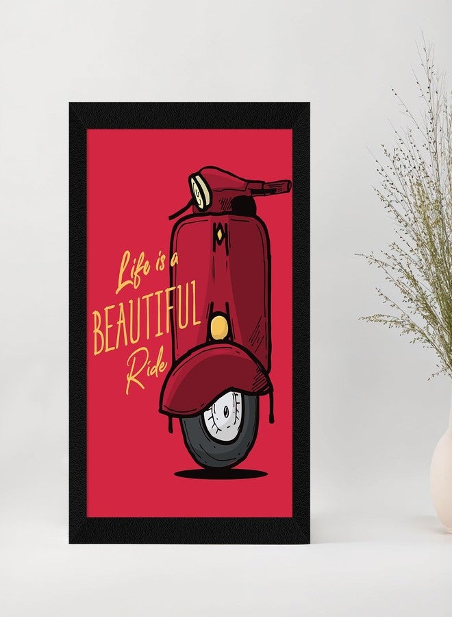 ArtX Paper Motivational Quote Life is a Beautiful Ride Wall Frame Art Painting, For Living Room, Drawing Room, Multicolor, Motivational, 10.0 X 13.0 inches, Set of 1 - Image 4
