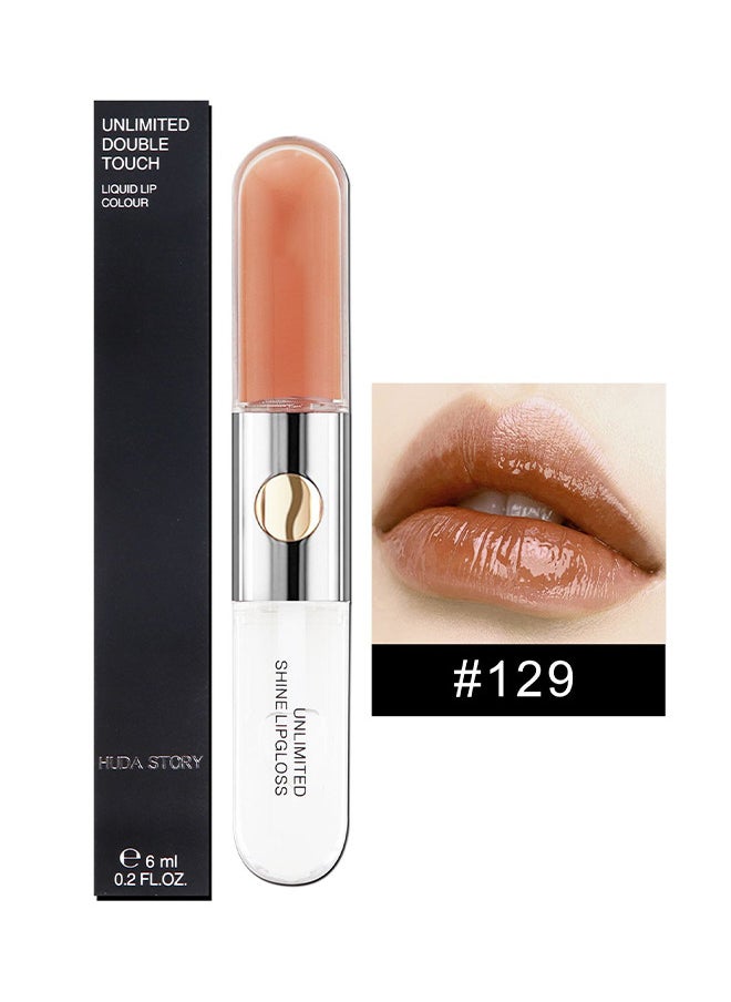 Huda New - HUDA STORY Matte Liquid Lipstick with Clear Lip Gloss Mirror, Dual Ended Lip Color Long Lasting Non Sticky Lip Stain High-Pigment Light Nude Lip Stick Double Effect 24 Hour Superstay Lip Makeup - Image 1