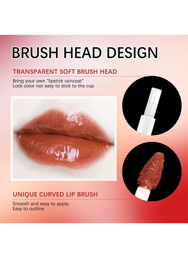 Huda New - HUDA STORY Matte Liquid Lipstick with Clear Lip Gloss Mirror, Dual Ended Lip Color Long Lasting Non Sticky Lip Stain High-Pigment Light Nude Lip Stick Double Effect 24 Hour Superstay Lip Makeup - Image 1