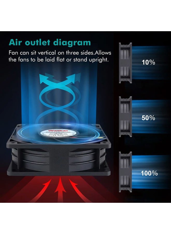 Wathai 12038 120mm x 38mm PWM Computer PC Case Fan 12V 4pin 5300rpm High Airflow Duall Ball CFM FG DC Brushless Cooling Fan - Image 4