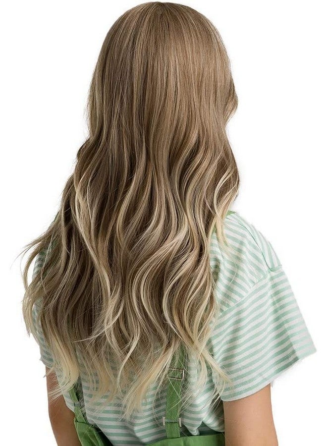 Esmee 24" Wigs For Women Synthetic Wigs Long Wavy Blond With Fluffy Air Bangs Light - Image 5