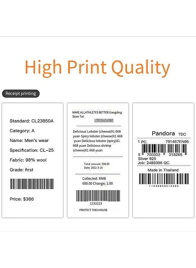 Generic - 80mm Embedded Thermal Printer Module with TTL+RS232+USB Connections Supports ESC/POS Commands 72mm Printing Width 180mm/s Speed Auto Paper Cutter Compatible with Windows Linux Android Systems - Image 1
