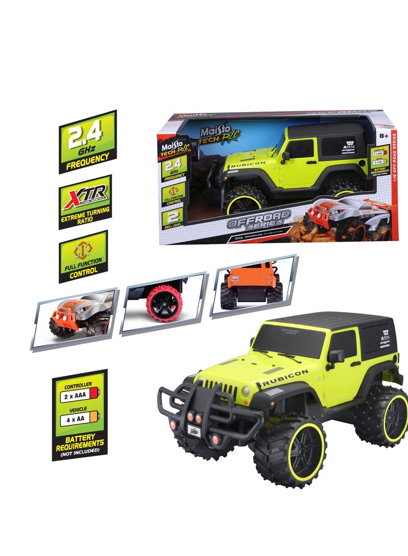 Maisto 1:16 الطرق الوعرة - جيب رانجلر روبيكون - 2.4 جيجا هرتز مع البطاريات - Image 4