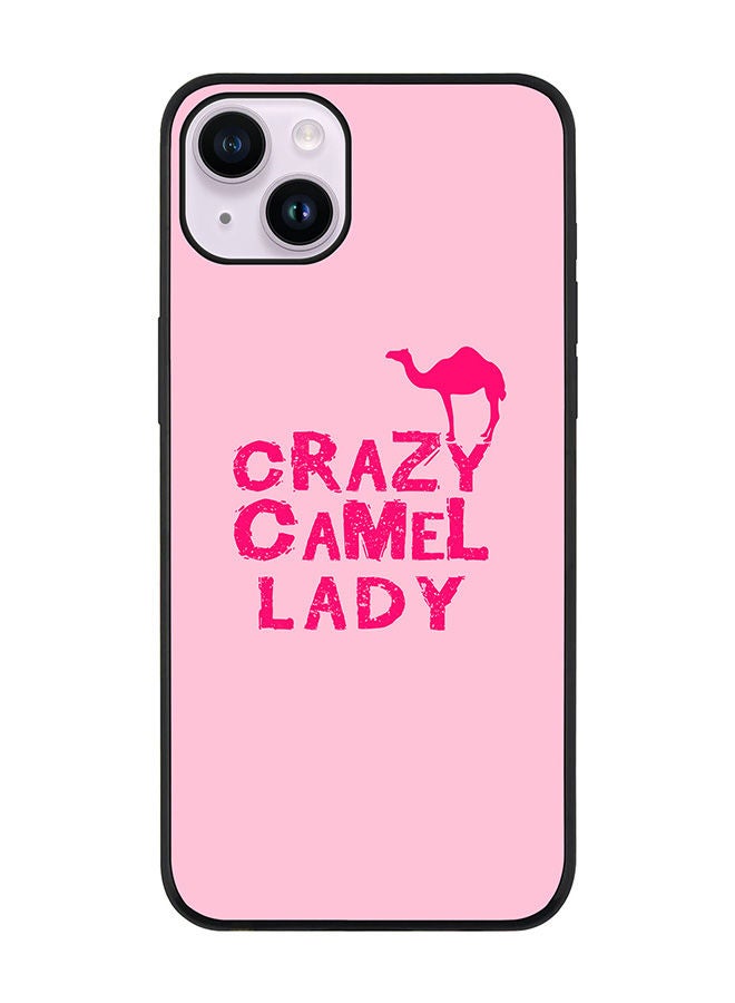 Rugged Black edge case for Apple iPhone 14 Slim fit Soft Case Flexible Rubber Edges Anti Drop TPU Gel Thin Cover - Crazy Camel Lady